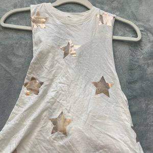 Spiritual Gangster White Yoga Top with Open Back